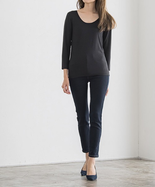 Pierrot（ピエロ）の「［シアバター加工］あったかインナー（インナーウェア/肌着・レディース・ブラック/オフホワイト/ブラック系その他/ホワイト系その他・M/L/S）」の11枚目の写真