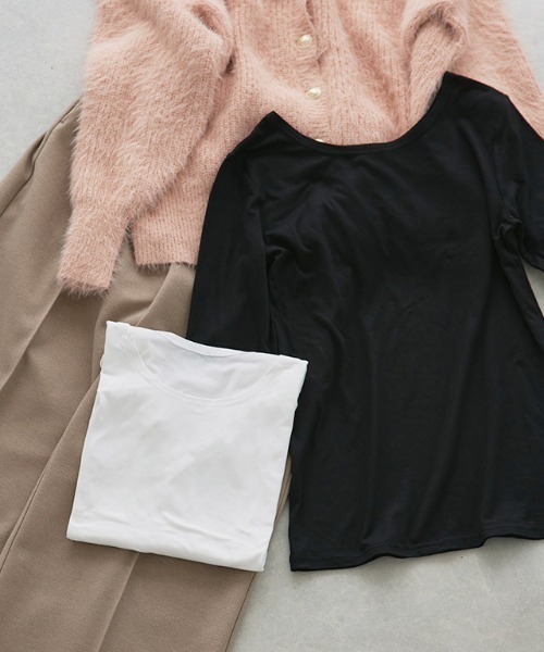 Pierrot（ピエロ）の「［シアバター加工］あったかインナー（インナーウェア/肌着・レディース・ブラック/オフホワイト/ブラック系その他/ホワイト系その他・M/L/S）」の13枚目の写真
