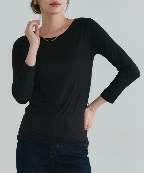 Pierrot（ピエロ）の「［シアバター加工］あったかインナー（インナーウェア/肌着・レディース・ブラック/オフホワイト/ブラック系その他/ホワイト系その他・M/L/S）」の15枚目の写真