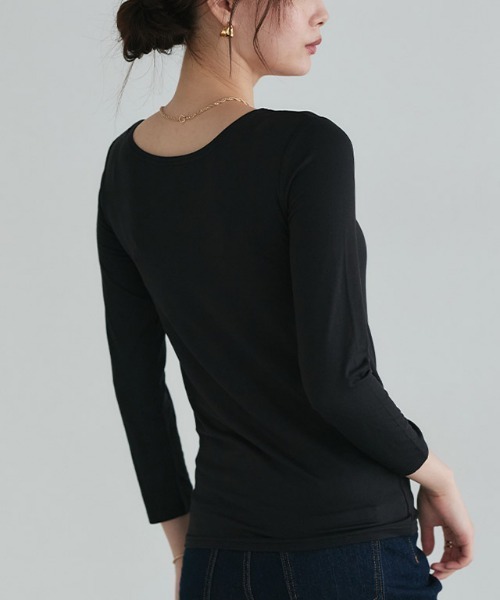 Pierrot（ピエロ）の「［シアバター加工］あったかインナー（インナーウェア/肌着・レディース・ブラック/オフホワイト/ブラック系その他/ホワイト系その他・M/L/S）」の16枚目の写真