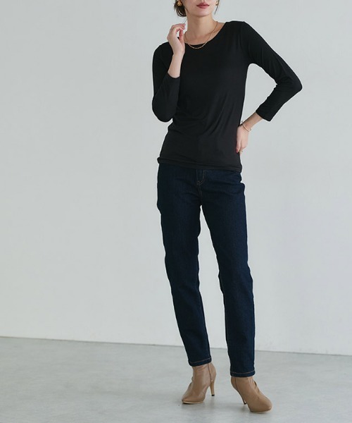 Pierrot（ピエロ）の「［シアバター加工］あったかインナー（インナーウェア/肌着・レディース・ブラック/オフホワイト/ブラック系その他/ホワイト系その他・M/L/S）」の17枚目の写真