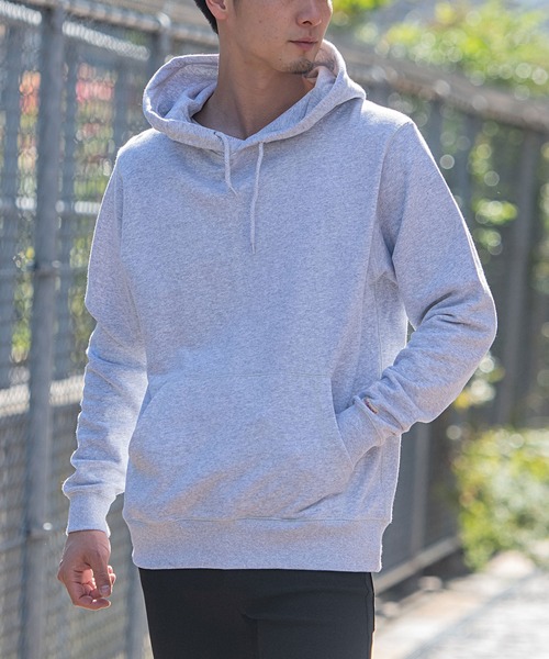 Goodwear(グッドウェア)の「『Goodwear/グッドウェア』WEB別注 USAコットン裏毛プルパーカー(パーカー・メンズ・ブラック/ベージュ/グレー/オフホワイト/カーキ/グレイッシュベージュ/ネイビー/チャコールグレー・S/M/L/XL)」の4枚目の写真