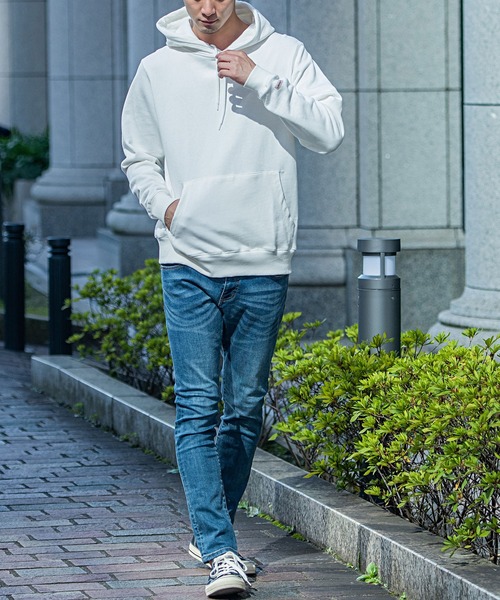 Goodwear(グッドウェア)の「『Goodwear/グッドウェア』WEB別注 USAコットン裏毛プルパーカー(パーカー・メンズ・ブラック/ベージュ/グレー/オフホワイト/カーキ/グレイッシュベージュ/ネイビー/チャコールグレー・S/M/L/XL)」の17枚目の写真