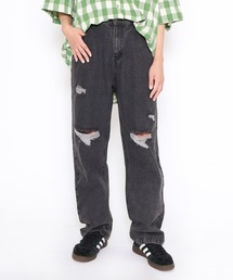 PUNYUS | ダメージレギュラーデニムパンツ(デニムパンツ)