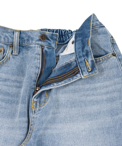 PUNYUS（プニュズ）の「ダメージレギュラーデニムパンツ（デニムパンツ・レディース・ライトブルー/ブラック・2/3/4/1）」の6枚目の写真