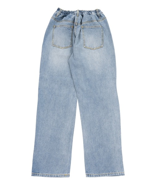 PUNYUS（プニュズ）の「ダメージレギュラーデニムパンツ（デニムパンツ・レディース・ライトブルー/ブラック・2/3/4/1）」の9枚目の写真