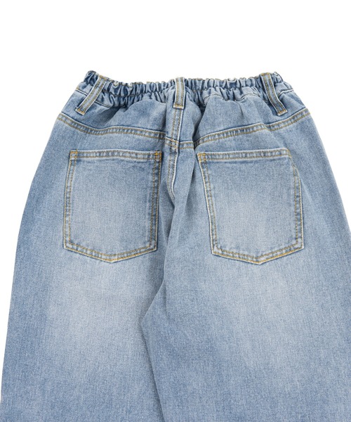 PUNYUS（プニュズ）の「ダメージレギュラーデニムパンツ（デニムパンツ・レディース・ライトブルー/ブラック・2/3/4/1）」の10枚目の写真