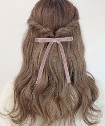 apres jour | 【apres jour×ARIAZ】ベロアリボンヘアピン(ヘアピン)