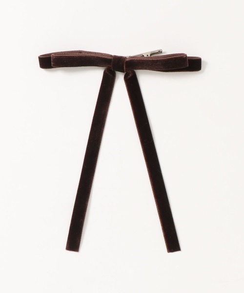 apres jour（アプレジュール）の「【apres jour×ARIAZ】ベロアリボンヘアピン（ヘアピン・レディース・ブラック/ベージュ/ダークブラウン/ボルドー/モカ/スモークピンク・FREE）」の10枚目の写真