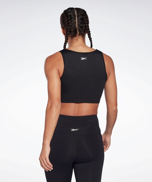 Reebok(リーボック)の「スタジオ ラッシュ クロップド タンク トップ / Studio Ruched Cropped Tank Top(タンクトップ・レディース・ライトグレー/ブラック・SMALL/MEDIUM/LARGE/X-LARGE/X-SMALL)」の5枚目の写真