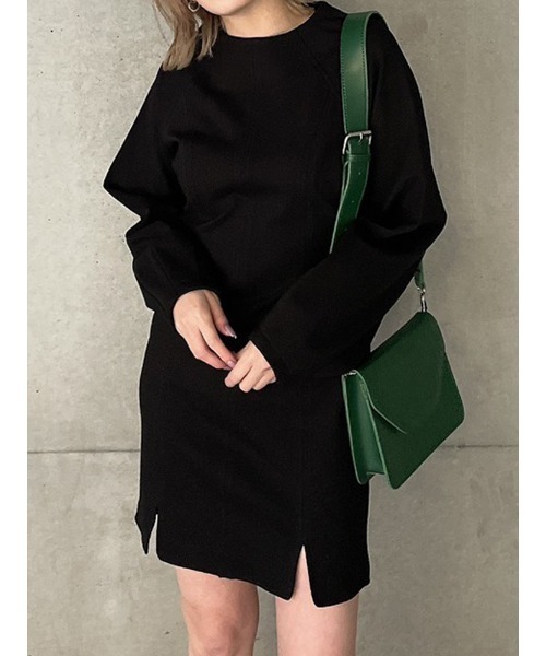 ENVYM（アンビー）の「スクエアフラップショルダーＢａｇ（ショルダーバッグ・レディース・ブラック/グリーン・FREE）」の5枚目の写真