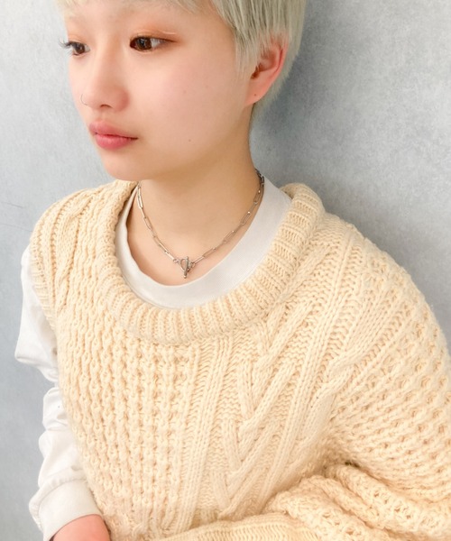 yu-ka（ユーカ）の「YU-KA : マンテルアズキチェーンネックレス（ネックレス・レディース・シルバー・FREE）」の3枚目の写真