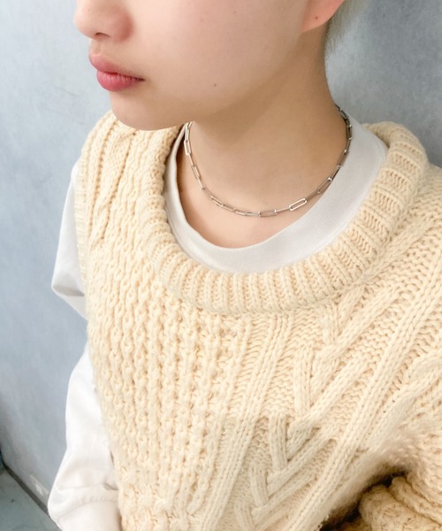 yu-ka（ユーカ）の「YU-KA : マンテルアズキチェーンネックレス（ネックレス・レディース・シルバー・FREE）」の2枚目の写真