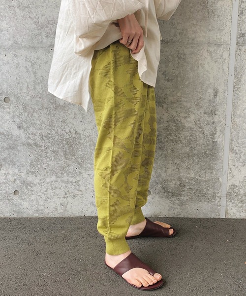 ランダムパターンサマーニットジョガーパンツ（その他パンツ）｜select