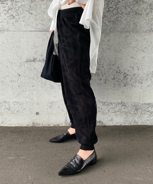 ランダムパターンサマーニットジョガーパンツ（その他パンツ）｜select