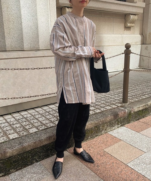 select MOCA by son(セレクトモカバイソン)の「ランダムパターンサマーニットジョガーパンツ(その他パンツ・レディース・ブラック/ベージュ/グリーン/アイボリー・FREE)」の8枚目の写真