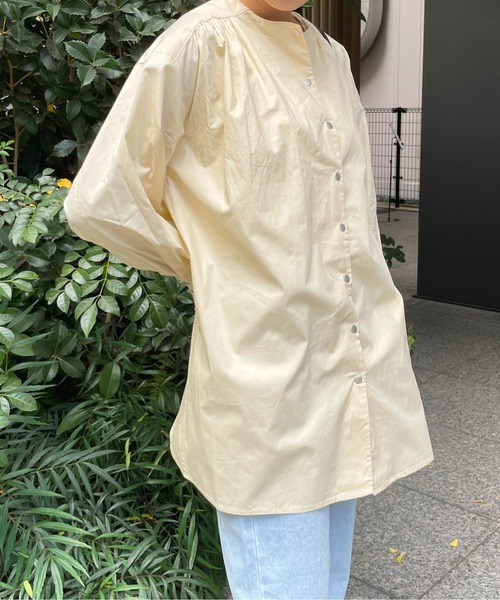 StyleSea(スタイルシー)の「ベルト付きコットンブロードチュニックブラウス(シャツ/ブラウス・レディース・ホワイト/ライトブルー/ブラック/ピンク/クリーム・MEDIUM)」の21枚目の写真