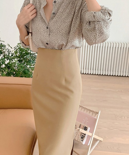 Dita（ディータ）の「スリットHラインミディスカート（スカート・レディース・ブラック/ベージュ・S/M/L/XL）」の8枚目の写真