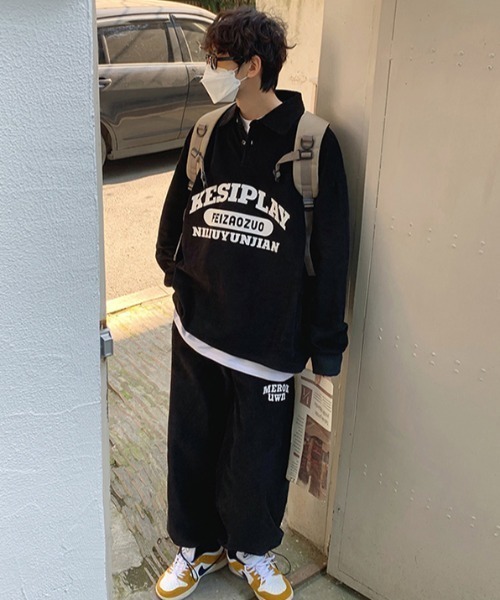 MGV（エムジーヴィー）の「カレッジロゴコーデュロイスウェットセットアップ（セットアップ・メンズ・ブラック/ベージュ/グレー・MEDIUM/LARGE/X-LARGE）」の8枚目の写真