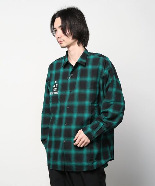 AVIREX（アヴィレックス）の「【直営店限定】チェックシャツ AVX / CHECK SHIRT AVX / アヴィレックス / AVIREX（シャツ/ブラウス・メンズ・グリーン/レッド・MEDIUM/LARGE）」の6枚目の写真
