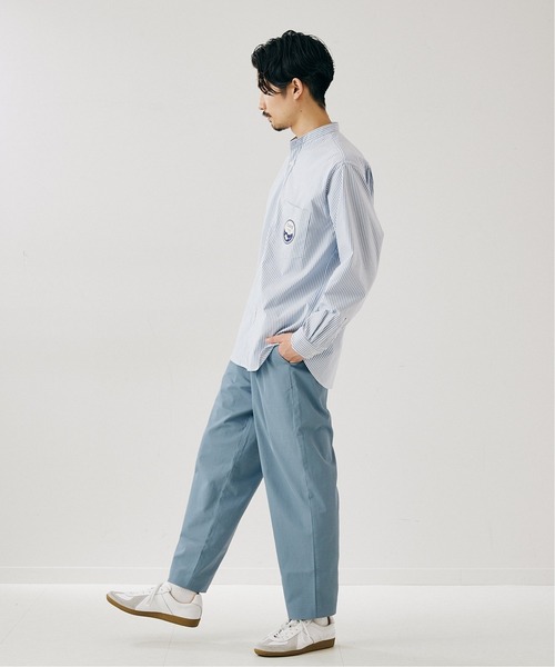 417 EDIFICE(フォーワンセブンエディフィス)の「【CAVE】 オックスバンドカラーシャツ(シャツ/ブラウス・メンズ・ホワイト/サックスブルー系・SMALL/MEDIUM/LARGE)」の12枚目の写真