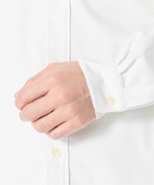 417 EDIFICE(フォーワンセブンエディフィス)の「【CAVE】 オックスバンドカラーシャツ(シャツ/ブラウス・メンズ・ホワイト/サックスブルー系・SMALL/MEDIUM/LARGE)」の11枚目の写真