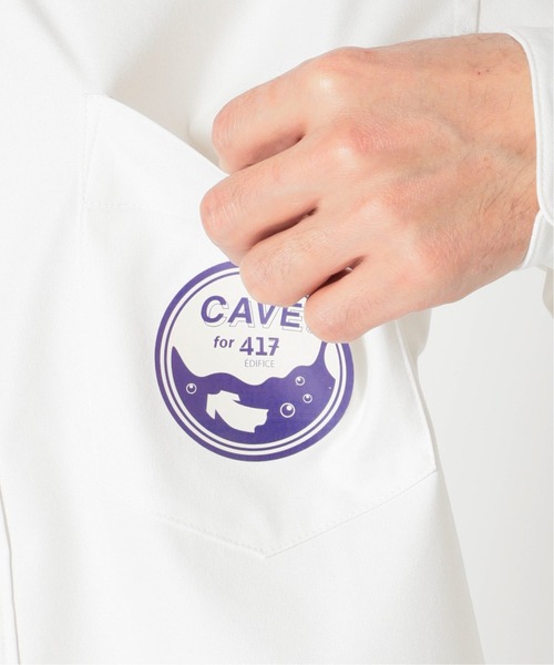 417 EDIFICE(フォーワンセブンエディフィス)の「【CAVE】 オックスバンドカラーシャツ(シャツ/ブラウス・メンズ・ホワイト/サックスブルー系・SMALL/MEDIUM/LARGE)」の13枚目の写真