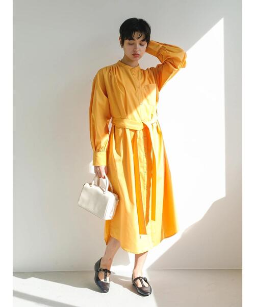 koe（コエ）の「ＴＣシャツワンピース*（ワンピース・レディース・グリーン/オレンジ/サックスブルー/オフホワイト・M）」の6枚目の写真