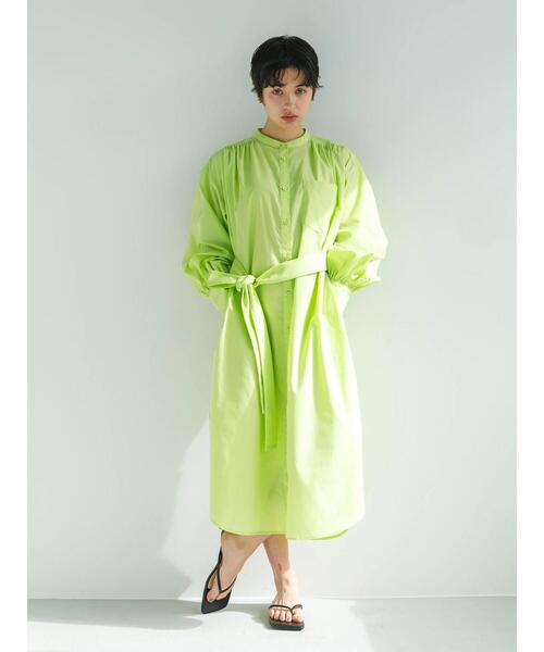 koe（コエ）の「ＴＣシャツワンピース*（ワンピース・レディース・グリーン/オレンジ/サックスブルー/オフホワイト・M）」の7枚目の写真