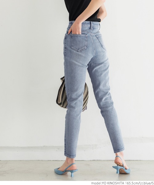 coca（coca）（コカ）の「＼新色登場／ぐんぐんストレッチ入りスキニーデニム（デニムパンツ・レディース・ライトブルー/インディゴブルー・S/M/L）」の7枚目の写真