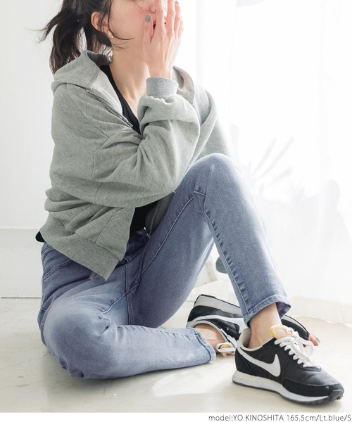 coca（coca）（コカ）の「＼新色登場／ぐんぐんストレッチ入りスキニーデニム（デニムパンツ・レディース・ライトブルー/インディゴブルー・S/M/L）」の11枚目の写真