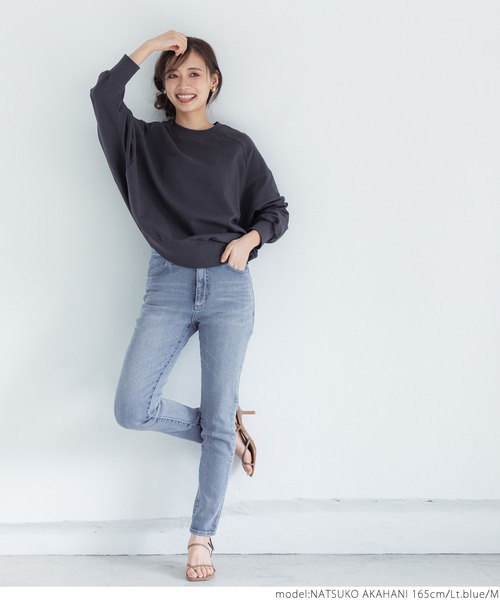 coca（coca）（コカ）の「＼新色登場／ぐんぐんストレッチ入りスキニーデニム（デニムパンツ・レディース・ライトブルー/インディゴブルー・S/M/L）」の13枚目の写真