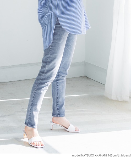 coca（coca）（コカ）の「＼新色登場／ぐんぐんストレッチ入りスキニーデニム（デニムパンツ・レディース・ライトブルー/インディゴブルー・S/M/L）」の17枚目の写真