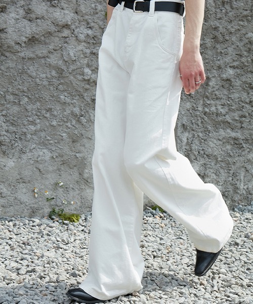 MIXSEVEN（ミックスセブン）の「ハイウェストホワイトワイドデニム　MX22SS20 【MIX SEVEN】【2022SS】（デニムパンツ・メンズ・ホワイト・L/S/M）」の3枚目の写真