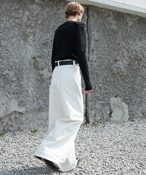 MIXSEVEN（ミックスセブン）の「ハイウェストホワイトワイドデニム　MX22SS20 【MIX SEVEN】【2022SS】（デニムパンツ・メンズ・ホワイト・L/S/M）」の12枚目の写真