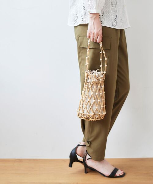 le.coeur blanc（ルクールブラン）の「BAGMATI ウッドビーズバッグ（かごバッグ・レディース・オフホワイト・FREE）」の3枚目の写真
