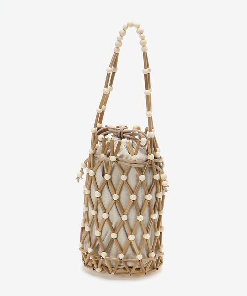 le.coeur blanc（ルクールブラン）の「BAGMATI ウッドビーズバッグ（かごバッグ・レディース・オフホワイト・FREE）」の11枚目の写真