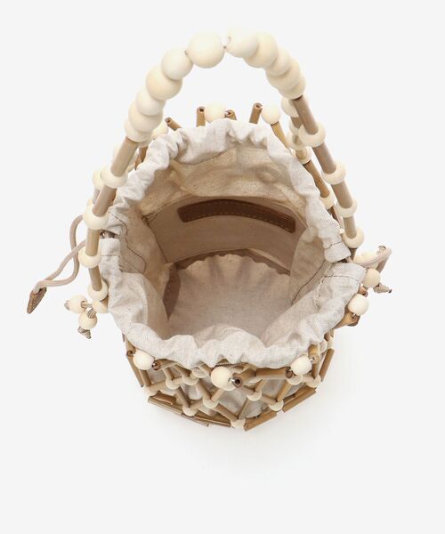 le.coeur blanc（ルクールブラン）の「BAGMATI ウッドビーズバッグ（かごバッグ・レディース・オフホワイト・FREE）」の15枚目の写真