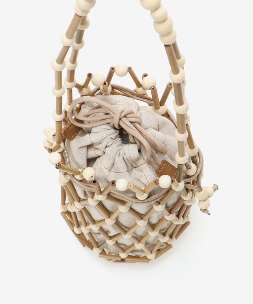 le.coeur blanc（ルクールブラン）の「BAGMATI ウッドビーズバッグ（かごバッグ・レディース・オフホワイト・FREE）」の17枚目の写真