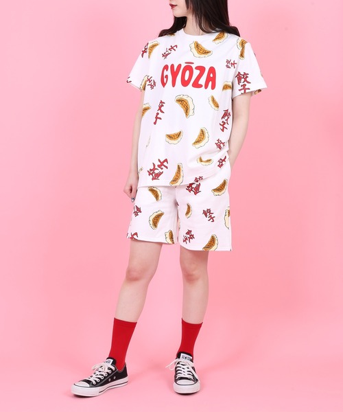 PUNYUS(プニュズ)の「フード総柄スウェットショーパン(スウェットパンツ・レディース・ブルー/レッド系その他・1/2/4/3)」の4枚目の写真