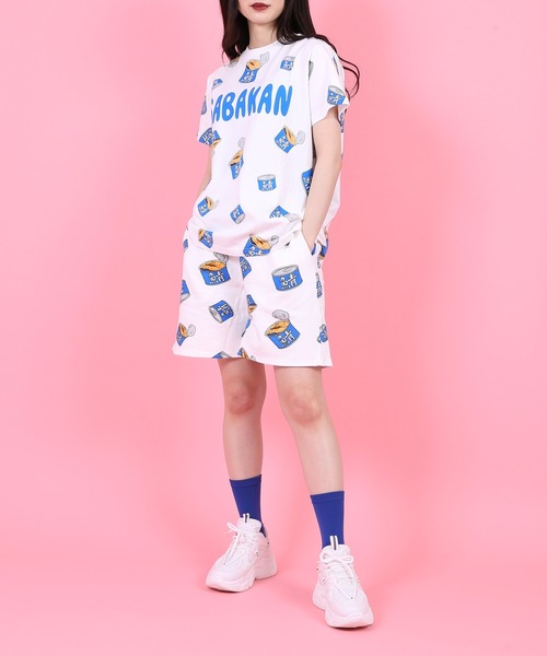 PUNYUS(プニュズ)の「フード総柄スウェットショーパン(スウェットパンツ・レディース・ブルー/レッド系その他・1/2/4/3)」の5枚目の写真