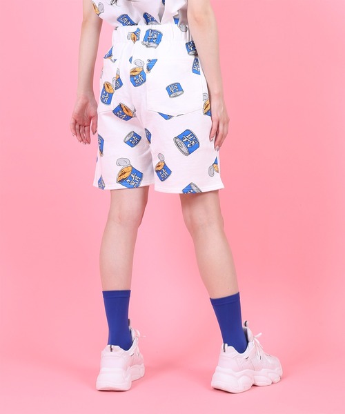 PUNYUS(プニュズ)の「フード総柄スウェットショーパン(スウェットパンツ・レディース・ブルー/レッド系その他・1/2/4/3)」の6枚目の写真