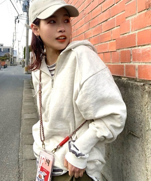 セール ハーフジップフードパーカー パーカー Rodeo Crowns Wide Bowl ロデオクラウンズワイドボウル のファッション通販 Zozotown