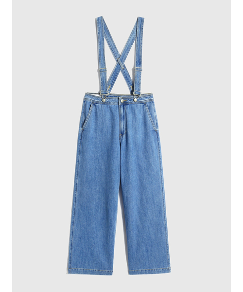GAP(ギャップ)の「FREE&FLOW デニム サスペンダー サロペット(サロペット/オーバーオール・レディース・ライトインディゴブルー・30/23/24/25/26/27/28/29)」の6枚目の写真