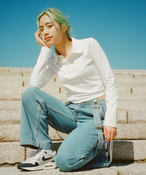 GAP(ギャップ)の「FREE&FLOW デニム サスペンダー サロペット(サロペット/オーバーオール・レディース・ライトインディゴブルー・30/23/24/25/26/27/28/29)」の12枚目の写真