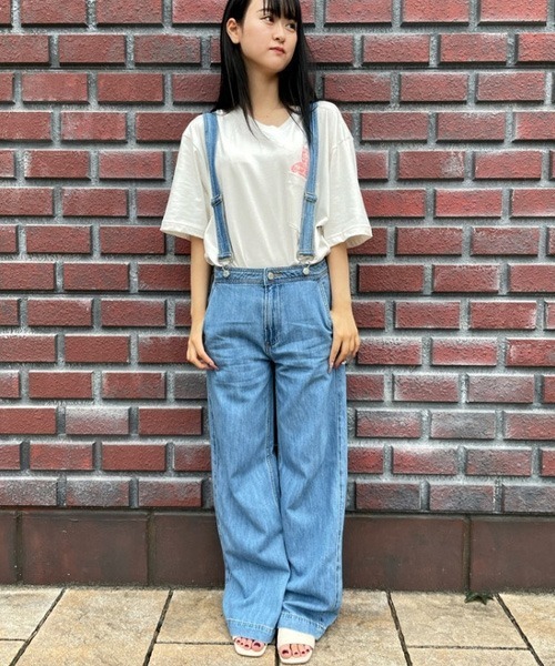 GAP(ギャップ)の「FREE&FLOW デニム サスペンダー サロペット(サロペット/オーバーオール・レディース・ライトインディゴブルー・30/23/24/25/26/27/28/29)」の9枚目の写真