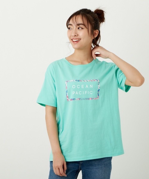 Ocean Pacific（オーシャンパシフィック）の「【OP:オーピー】レディースロゴTシャツ（Tシャツ/カットソー・レディース・ホワイト/グリーン/チャコール・MEDIUM/LARGE）」の21枚目の写真