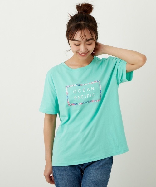 Ocean Pacific（オーシャンパシフィック）の「【OP:オーピー】レディースロゴTシャツ（Tシャツ/カットソー・レディース・ホワイト/グリーン/チャコール・MEDIUM/LARGE）」の22枚目の写真