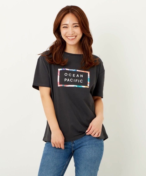 Ocean Pacific（オーシャンパシフィック）の「【OP:オーピー】レディースロゴTシャツ（Tシャツ/カットソー・レディース・ホワイト/グリーン/チャコール・MEDIUM/LARGE）」の13枚目の写真
