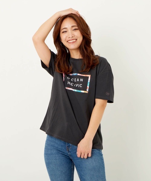 Ocean Pacific（オーシャンパシフィック）の「【OP:オーピー】レディースロゴTシャツ（Tシャツ/カットソー・レディース・ホワイト/グリーン/チャコール・MEDIUM/LARGE）」の14枚目の写真
